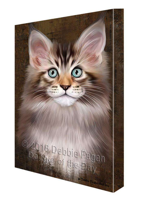 Rustic Maine Coon Cat Canvas Print Wall Art Décor CVS107927