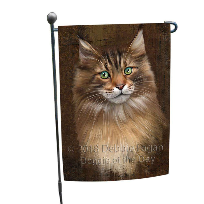 Rustic Maine Coon Cat Garden Flag GFLG54513