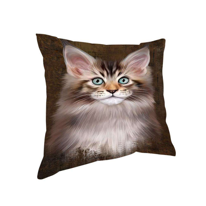 Rustic Maine Coon Cat Pillow PIL74436