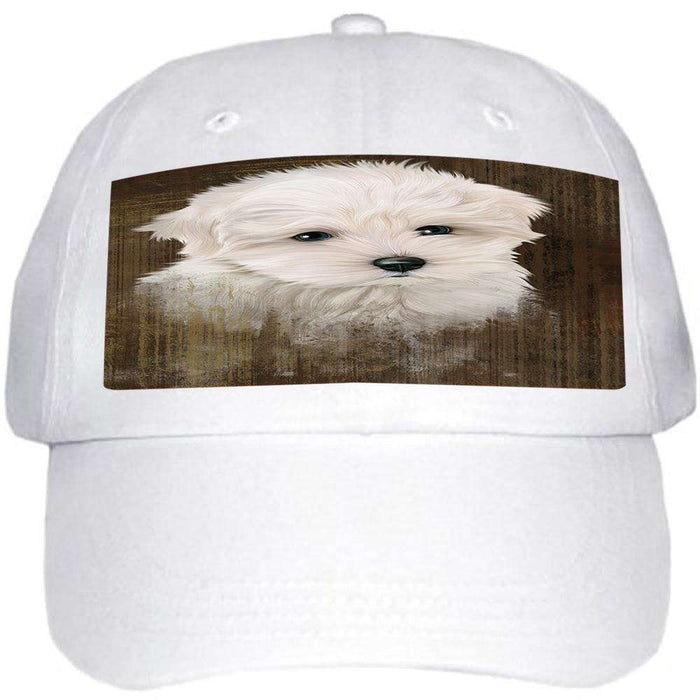 Rustic Maltese Dog Ball Hat Cap HAT55062