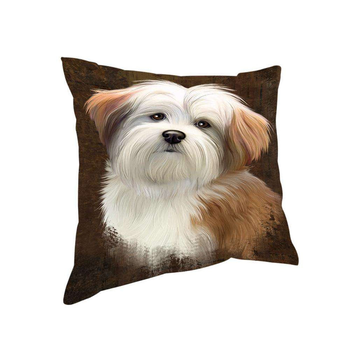 Rustic Malti Tzu Dog Pillow PIL74444