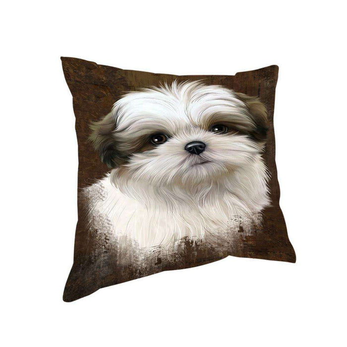 Rustic Malti Tzu Dog Pillow PIL74448