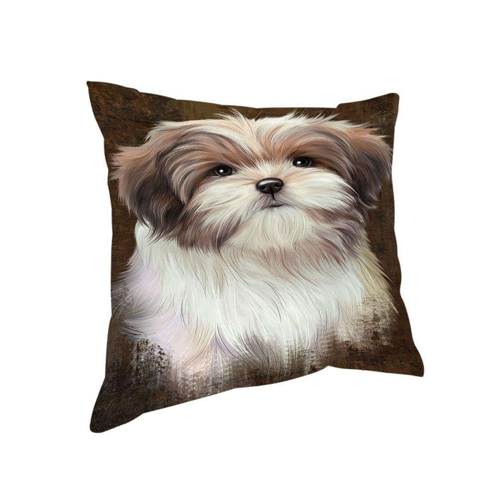 Rustic Malti Tzu Dog Pillow PIL74456