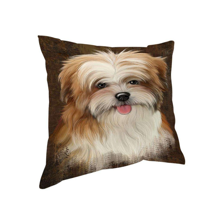Rustic Malti Tzu Dog Pillow PIL74460