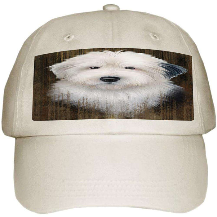Rustic Old English Sheepdog Ball Hat Cap HAT55068