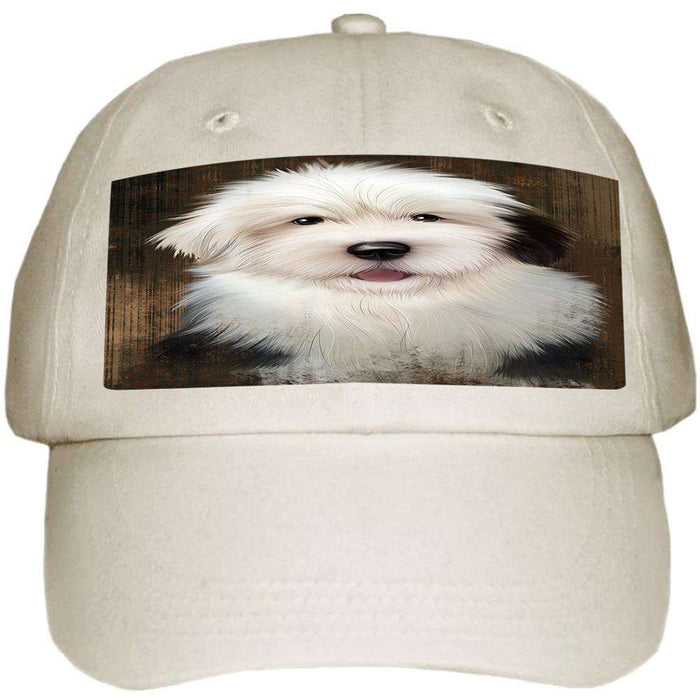 Rustic Old English Sheepdog Ball Hat Cap HAT55071