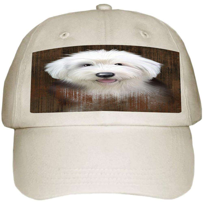 Rustic Old English Sheepdog Ball Hat Cap HAT55074