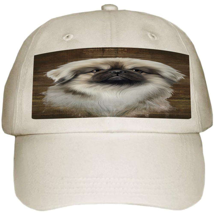 Rustic Pekingese Dog Ball Hat Cap HAT55086