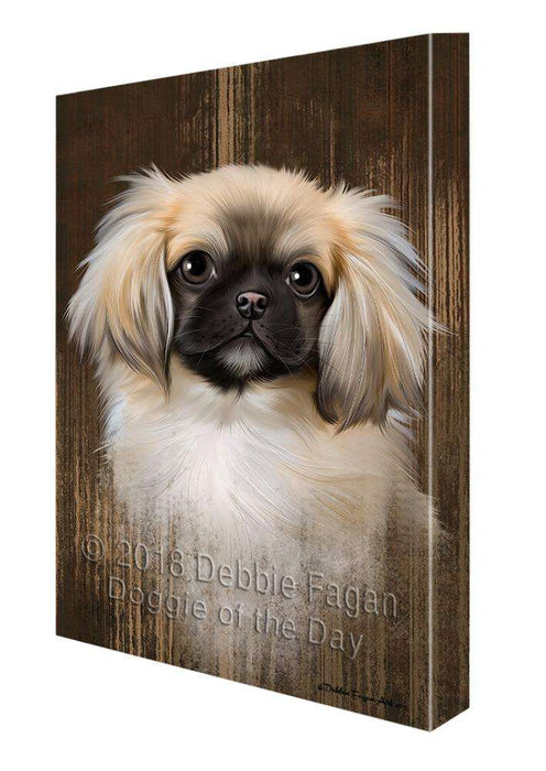 Rustic Pekingese Dog Canvas Print Wall Art Décor CVS70271