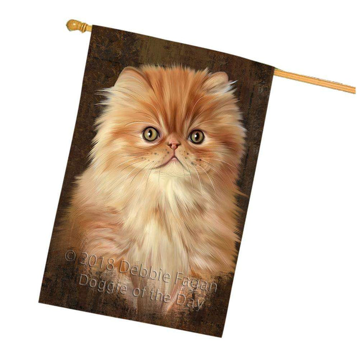 Rustic Persian Cat House Flag FLG54660