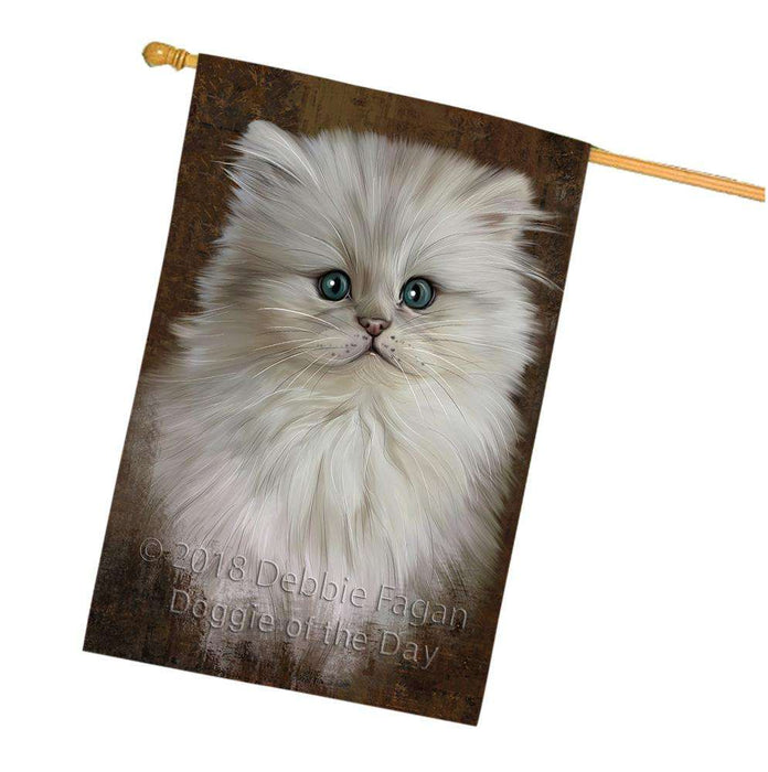 Rustic Persian Cat House Flag FLG54662