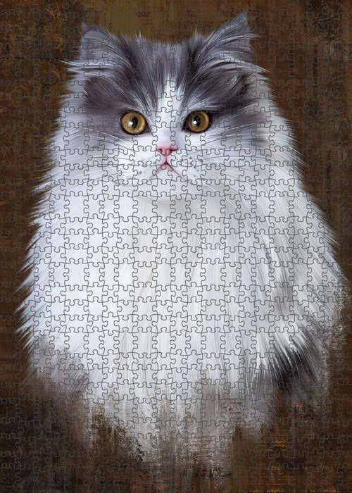Rustic Persian Cat Puzzle with Photo Tin PUZL84996