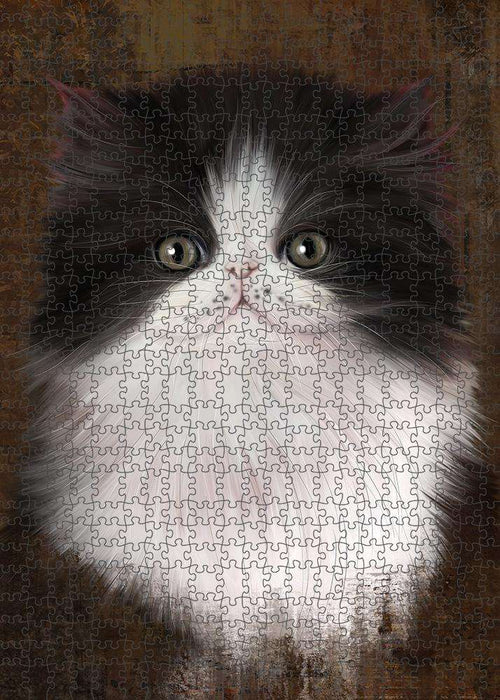 Rustic Persian Cat Puzzle with Photo Tin PUZL85000