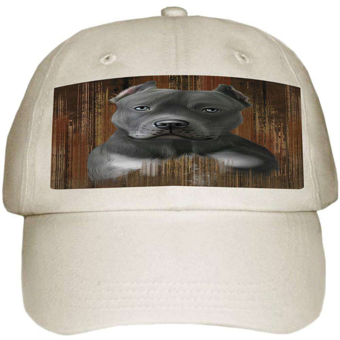 Rustic Pit Bull Dog Ball Hat Cap HAT55503