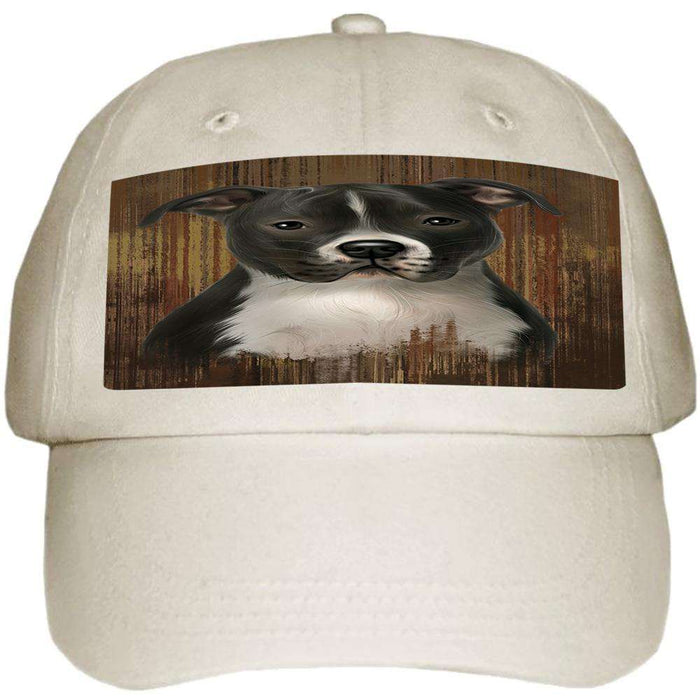 Rustic Pit Bull Dog Ball Hat Cap HAT55506