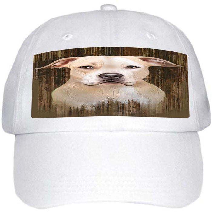 Rustic Pit Bull Dog Ball Hat Cap HAT55509