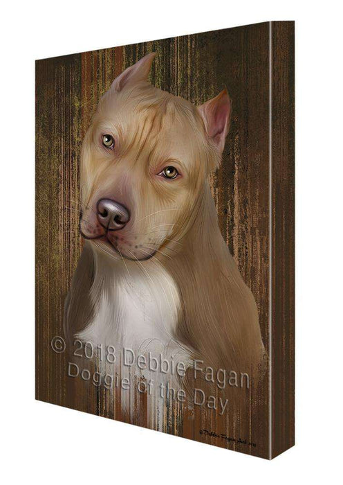 Rustic Pit bull Dog Canvas Print Wall Art Décor CVS70307