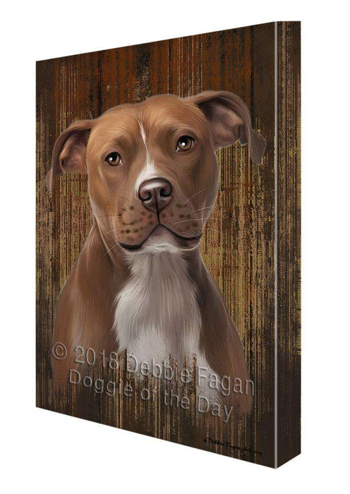 Rustic Pit Bull Dog Canvas Print Wall Art Décor CVS71522