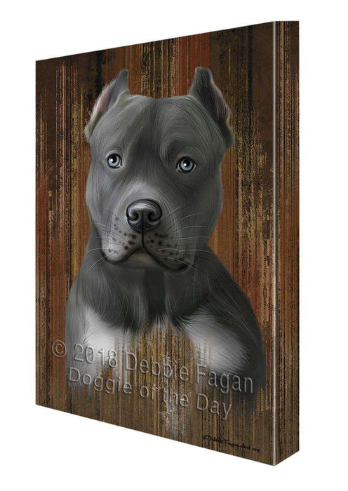 Rustic Pit Bull Dog Canvas Print Wall Art Décor CVS71531