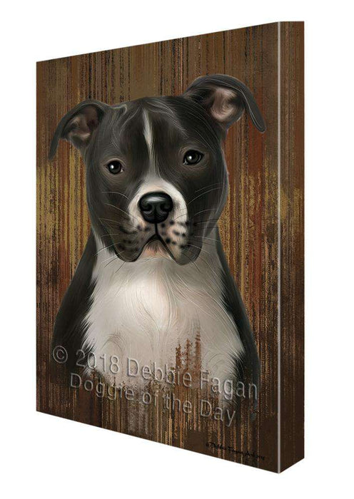 Rustic Pit Bull Dog Canvas Print Wall Art Décor CVS71540