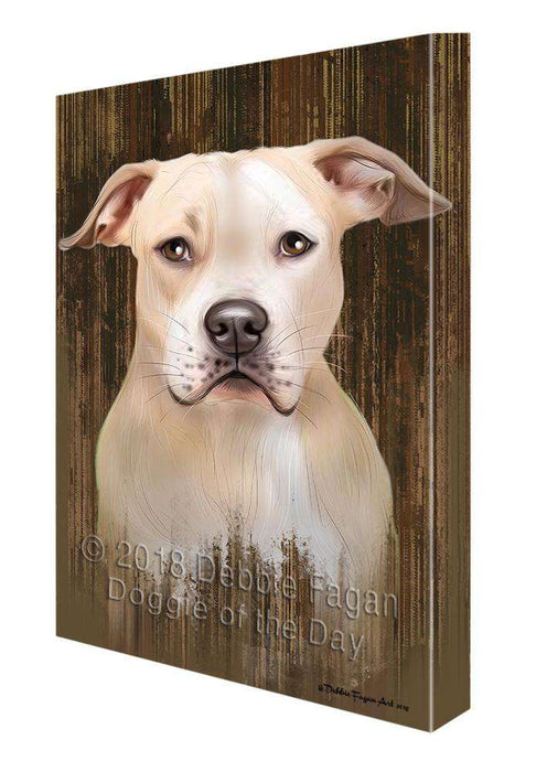 Rustic Pit Bull Dog Canvas Print Wall Art Décor CVS71549