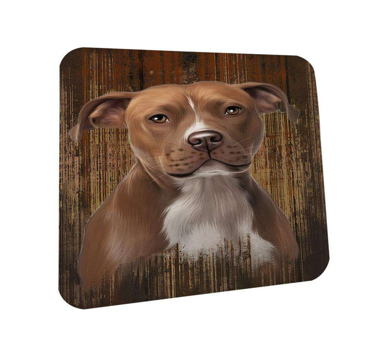Rustic Pit Bull Dog Coasters Set of 4 CST50536