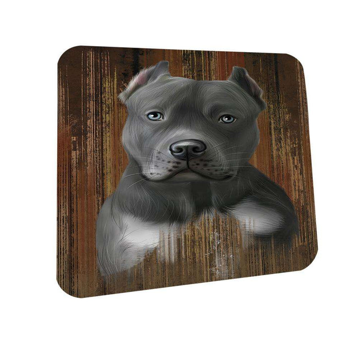 Rustic Pit Bull Dog Coasters Set of 4 CST50537