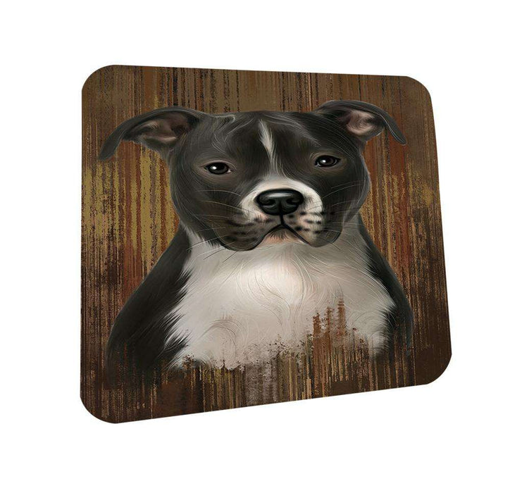 Rustic Pit Bull Dog Coasters Set of 4 CST50538