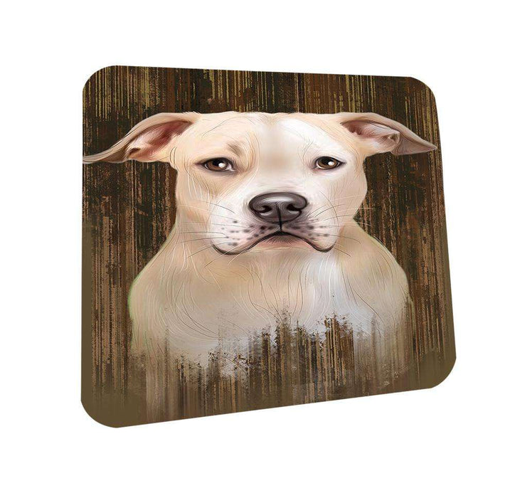 Rustic Pit Bull Dog Coasters Set of 4 CST50539