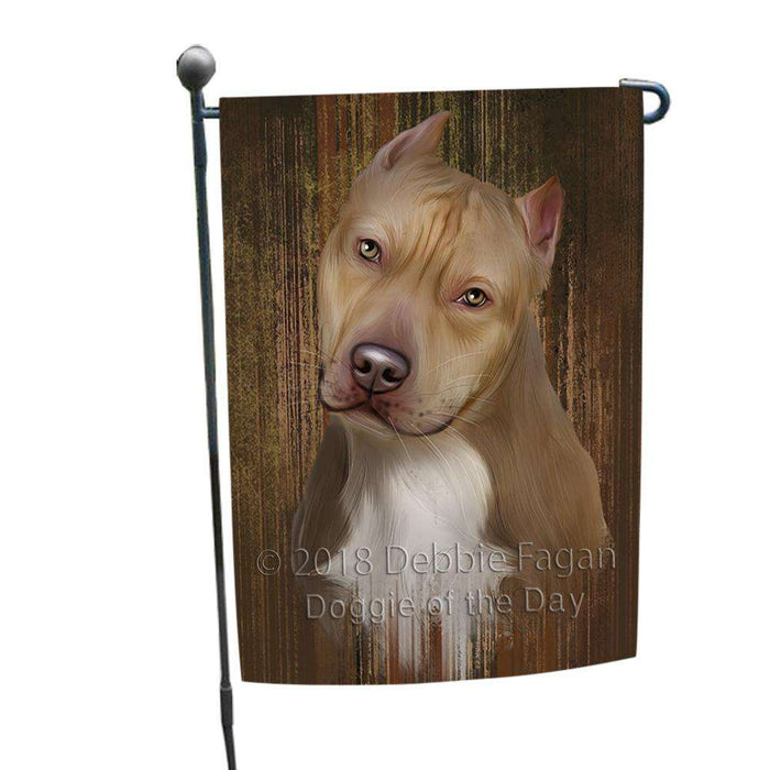 Rustic Pit bull Dog Garden Flag GFLG50335