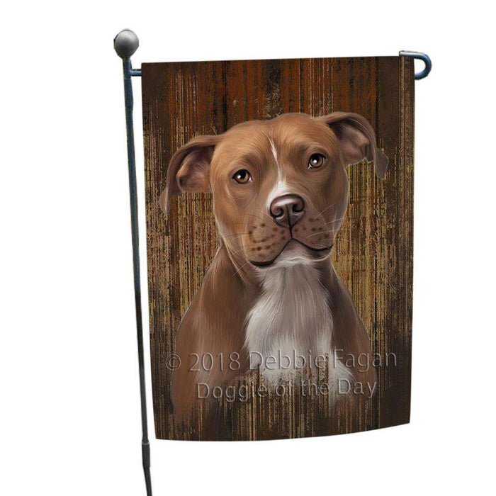 Rustic Pit bull Dog Garden Flag GFLG50470