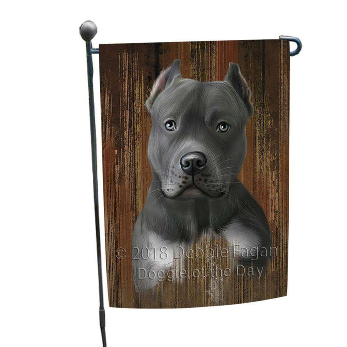 Rustic Pit bull Dog Garden Flag GFLG50471