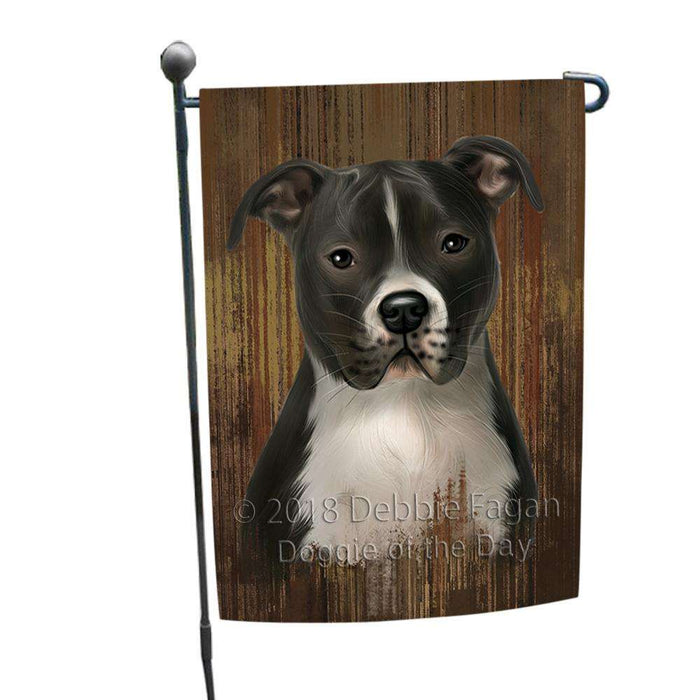 Rustic Pit bull Dog Garden Flag GFLG50472