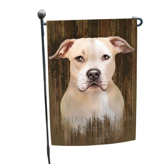 Rustic Pit bull Dog Garden Flag GFLG50473