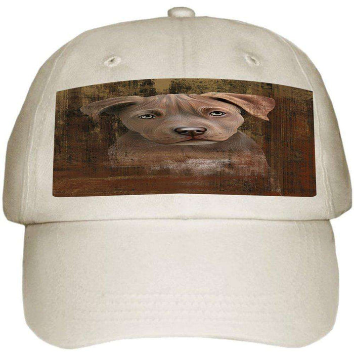 Rustic Pit Bull Dog Ball Hat Cap HAT48438
