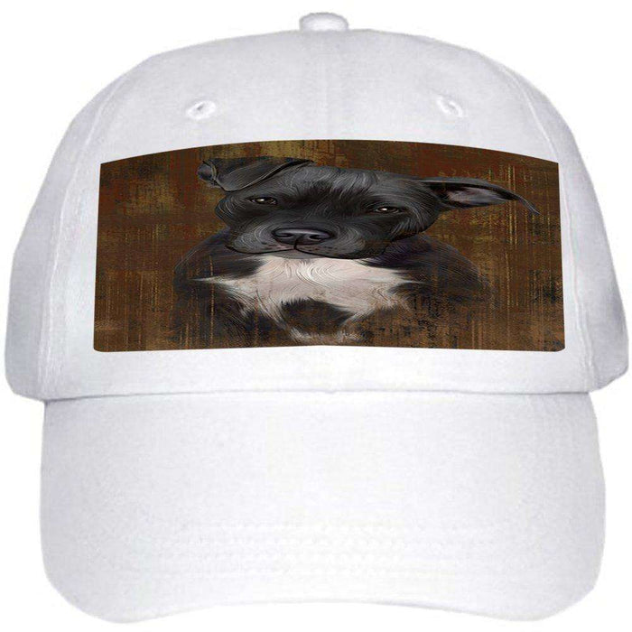 Rustic Pit Bull Dog Ball Hat Cap HAT48441