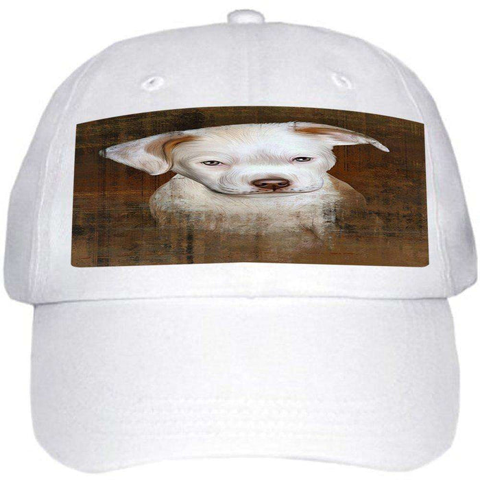 Rustic Pit Bull Dog Ball Hat Cap HAT48444