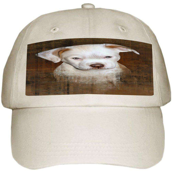 Rustic Pit Bull Dog Ball Hat Cap HAT48444