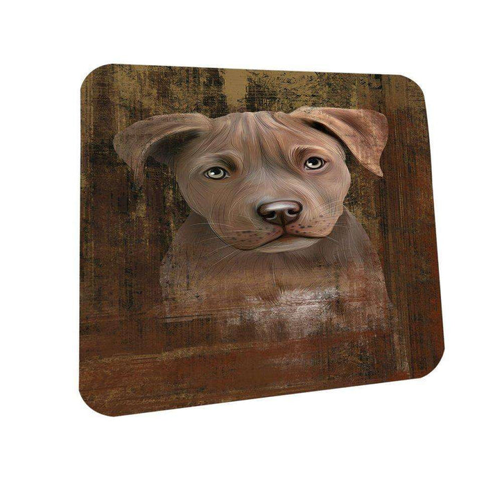 Rustic Pit Bull Dog Coasters Set of 4 CST48194