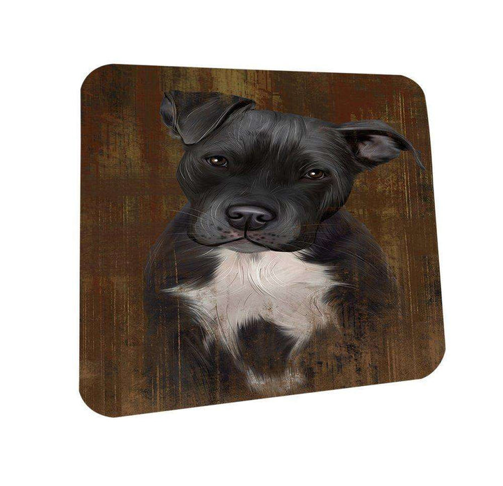 Rustic Pit Bull Dog Coasters Set of 4 CST48195