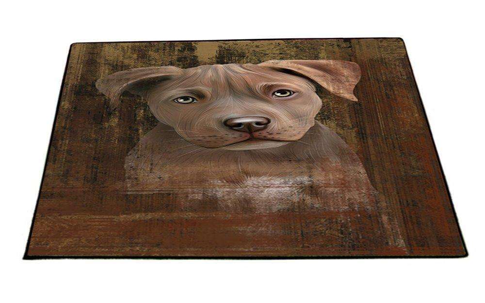 Rustic Pit Bull Dog Floormat FLMS48426