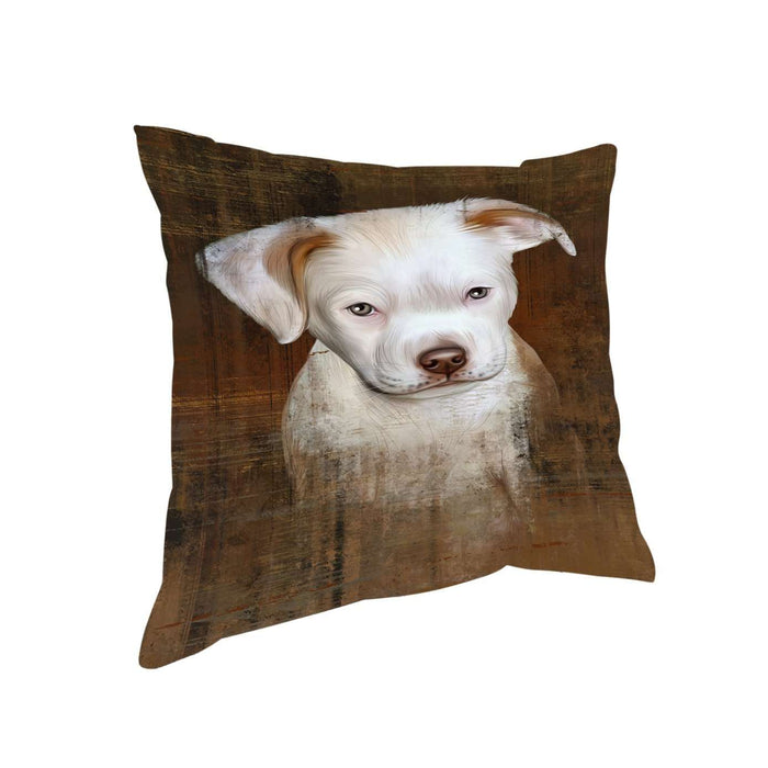 Rustic Pit Bull Dog Pillow PIL49000