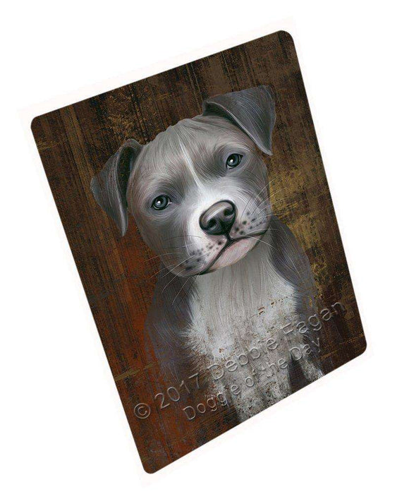 Rustic Pit Bull Dog Tempered Cutting Board C48717