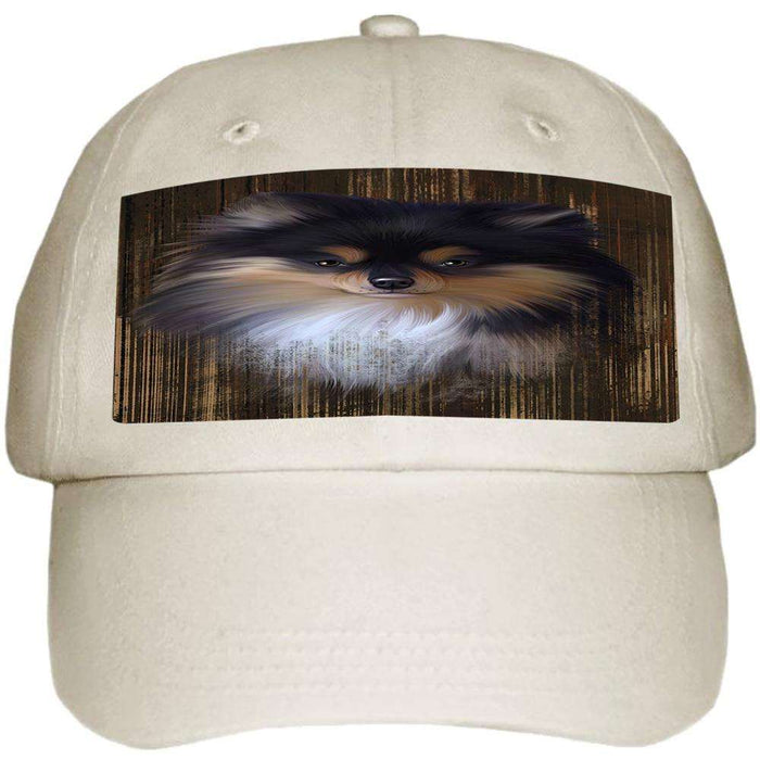 Rustic Pomeranian Dog Ball Hat Cap HAT55098