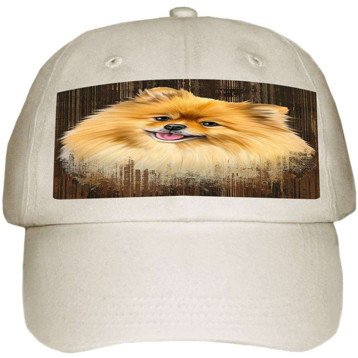 Rustic Pomeranian Dog Ball Hat Cap HAT55101