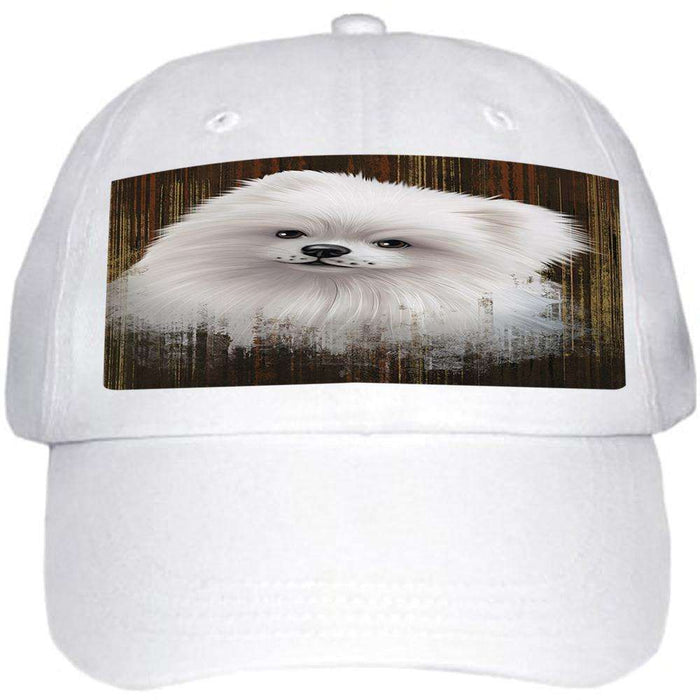 Rustic Pomeranian Dog Ball Hat Cap HAT55107
