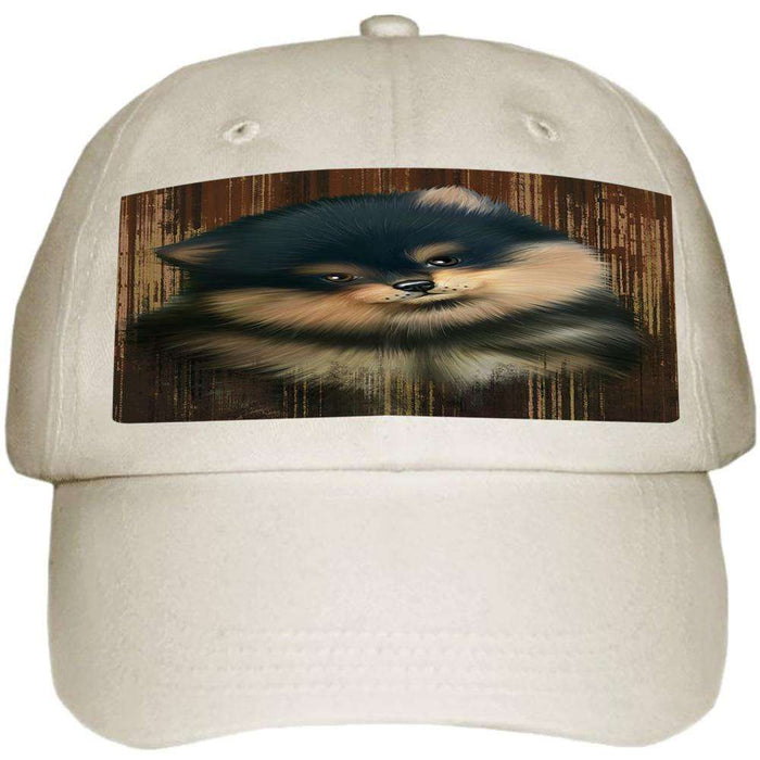 Rustic Pomeranian Dog Ball Hat Cap HAT55110