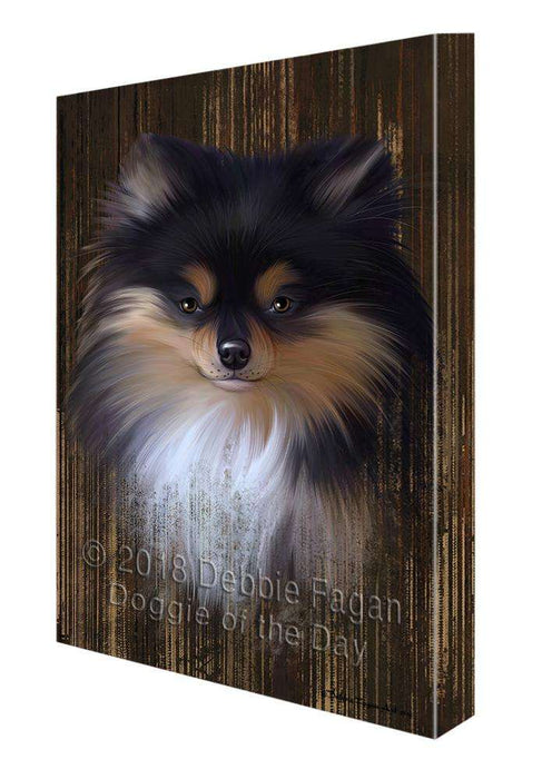 Rustic Pomeranian Dog Canvas Print Wall Art Décor CVS70316