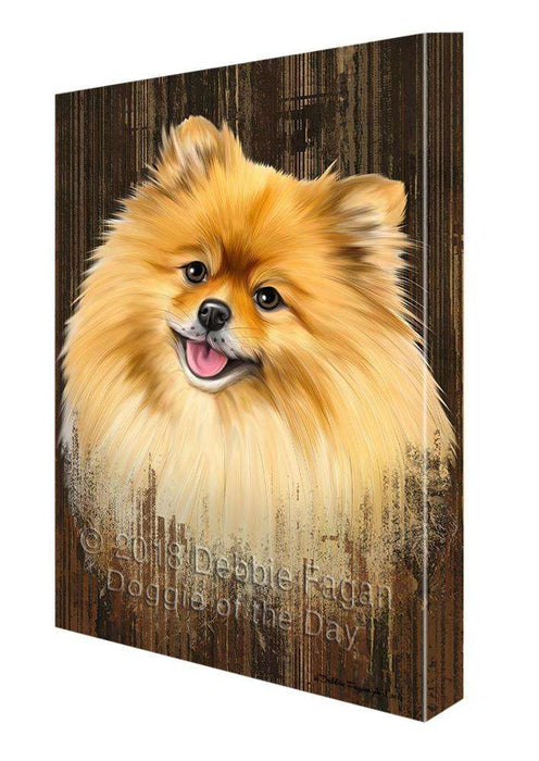 Rustic Pomeranian Dog Canvas Print Wall Art Décor CVS70325