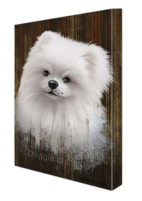Rustic Pomeranian Dog Canvas Print Wall Art Décor CVS70343